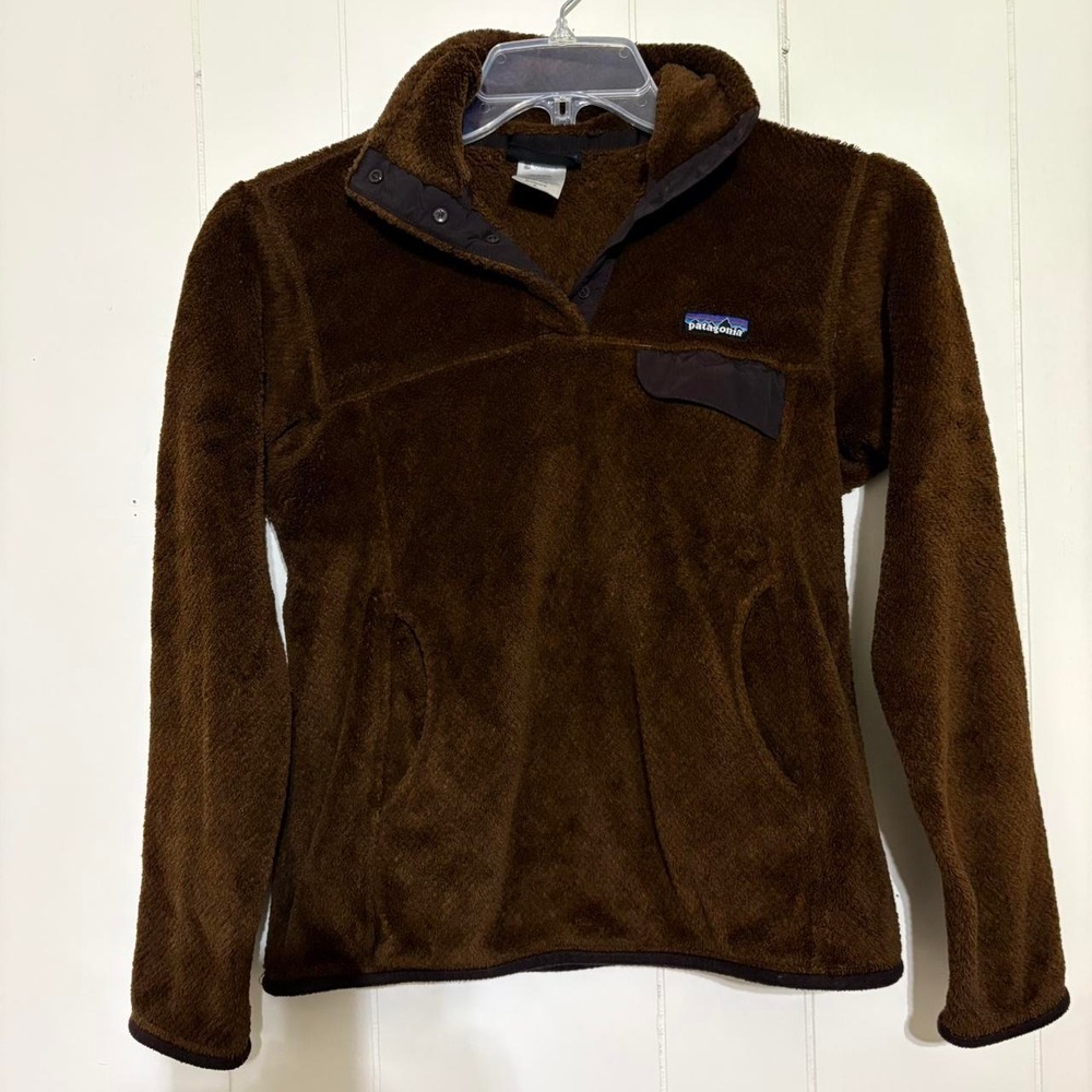 Patagonia Re-Tool Snap-T Fleece Pullover Brown Womens Small 25442